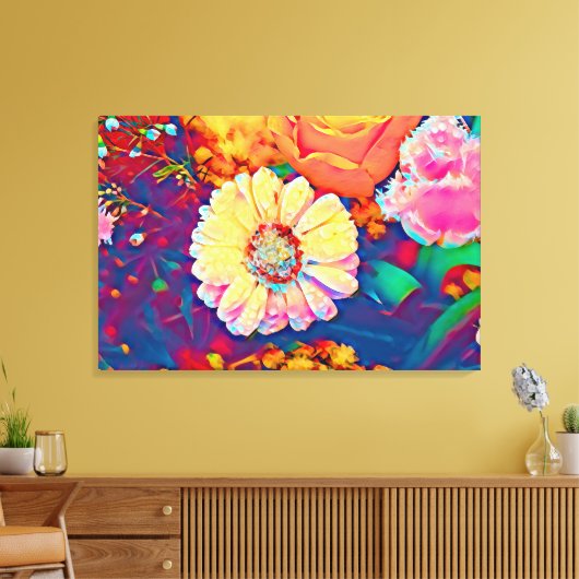 Dazzling Gerbera Leinwanddruck (Insitu (Wohnzimmer))