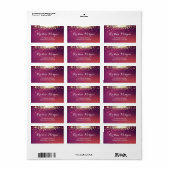 Dazzling Glamour Gold Glitzer Sparkle Dots Adressaufkleber (Vorne)