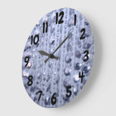 Dazzling Glittery Blue Beads Große Uhr (Winkel)