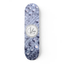 Dazzling Glittery Blue Beads Monogram