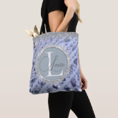 Dazzling Glittery Blue Beads Monogram Totbeutel Tasche (Von Nahem)
