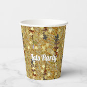 Dazzling Glitzy Sparkle Any Age Birthday Party Pappbecher (Rückseite)