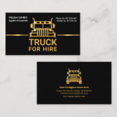 Dazzling Gold Truck Signage Border Logistics  Visitenkarte (Vorne/Hinten)
