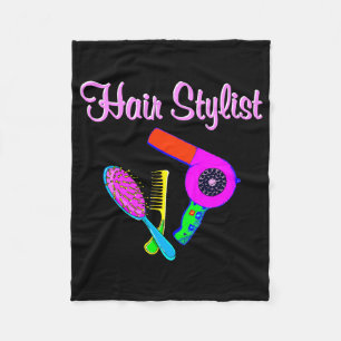 DAZZLING HAIR STYLIST T-SHIRTS UND GIFTS FLEECEDECKE