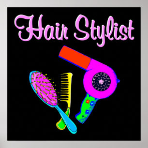 DAZZLING HAIR STYLIST T-SHIRTS UND GIFTS POSTER