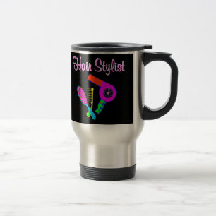 DAZZLING HAIR STYLIST T-SHIRTS UND GIFTS REISEBECHER