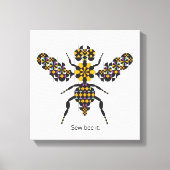 Dazzling Honey Bee Quilt Pattern Canvas Print Leinwanddruck (Vorderseite)