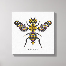 Dazzling Honey Bee Quilt Pattern Canvas Print Leinwanddruck