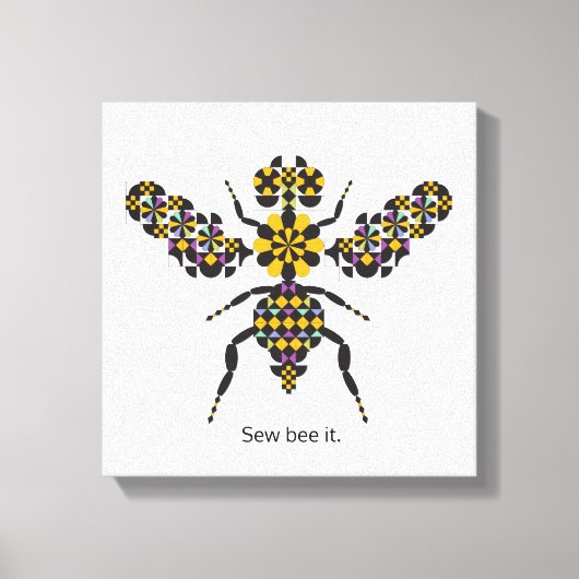 Dazzling Honey Bee Quilt Pattern Canvas Print Leinwanddruck (Vorderseite)