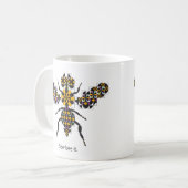 Dazzling Honey Bee Quilt Pattern Coffee Mug Kaffeetasse (Vorderseite Links)