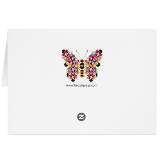Dazzling Honey Bee Quilt Pattern Note Card (Rückseite Horizontal)
