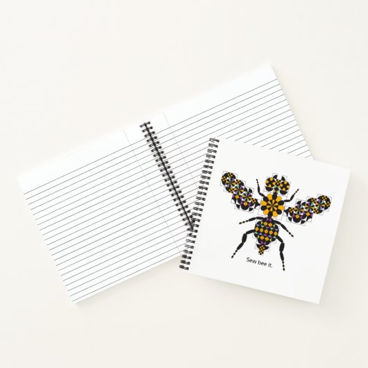 Dazzling Honey Bee Quilt Pattern Notebook Notizblock (Innenseite)