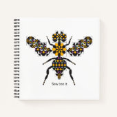 Dazzling Honey Bee Quilt Pattern Notebook Notizblock (Vorderseite)