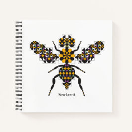 Dazzling Honey Bee Quilt Pattern Notebook Notizblock
