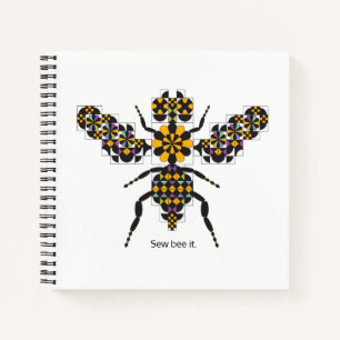 Dazzling Honey Bee Quilt Pattern Notebook Notizblock