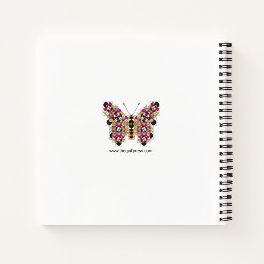Dazzling Honey Bee Quilt Pattern Notebook Notizblock (Rückseite)