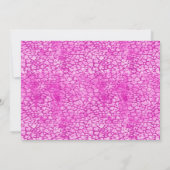 Dazzling Hot Pink Lasst uns horizontal Party mache Einladung (Rückseite)