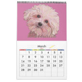 Dazzling Hunde Gemälde 2012 Kalender (Mär 2027)