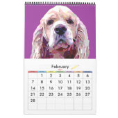 Dazzling Hunde Gemälde 2012 Kalender (Feb 2027)