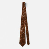 Dazzling Kupfer Sparkle Sequin Muster Neck Tie Krawatte (Vorderseite)