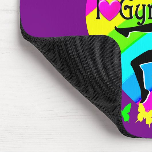 DAZZLING LILA I LIEBE GYMNASTICS DESIGN MOUSEPAD (Ecke)