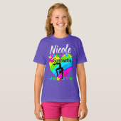 DAZZLING LILA I LIEBE GYMNASTICS DESIGN T-Shirt (Vorne ganz)
