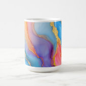 Dazzling Marble in Blues, Pinks, and Oranges Kaffeetasse (Mittel)
