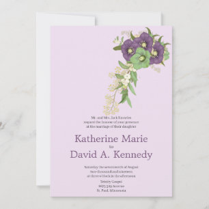 Dazzling Mauve Boho Einladung zur Hochzeitsfeier