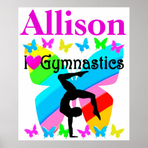 DAZZLING PERSONALISIERT I LIEBE GYMNASTICS POSTER