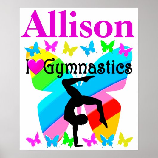 DAZZLING PERSONALISIERT I LIEBE GYMNASTICS POSTER (Vorne)