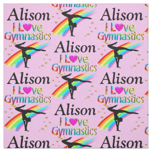 DAZZLING PINK GYMNAST MIRL PERSONALISIERT FABRIC STOFF