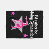 DAZZLING PINK GYMNASTICS DESIGN FLEECEDECKE (Vorderseite (Horizontal))