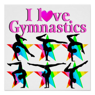 DAZZLING PINK I LIEBE GYMNASTICS DESIGN POSTER