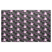 DAZZLING PINK UND SCHWARZ BALLERINA FABRIC STOFF (Fat Quarter (45,7 x 55,9 cm))