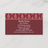 Dazzling Raindrops Business Card, Maroon Visitenkarte (Rückseite)