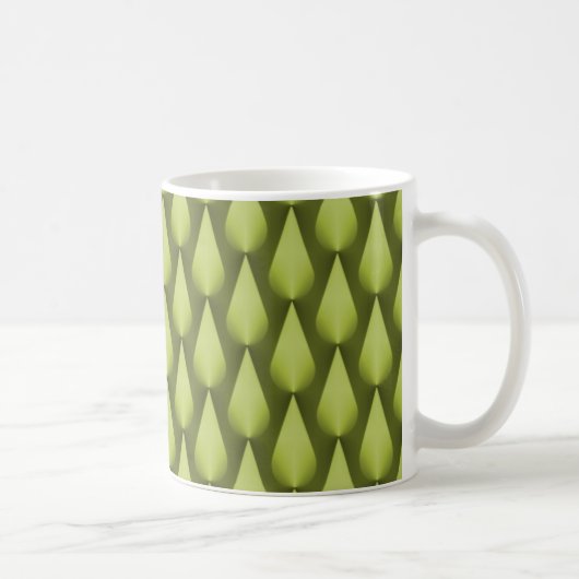 Dazzling Raindrops Tasse, Olive Green Kaffeetasse (Rechts)