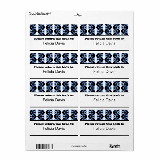 Dazzling Retro Buchzeichen Labels (Vorne)