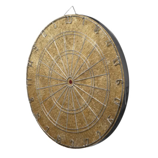 Dazzling Ripples of Gold Pattern Dart Boards Dartscheibe (Vorderseite rechts)