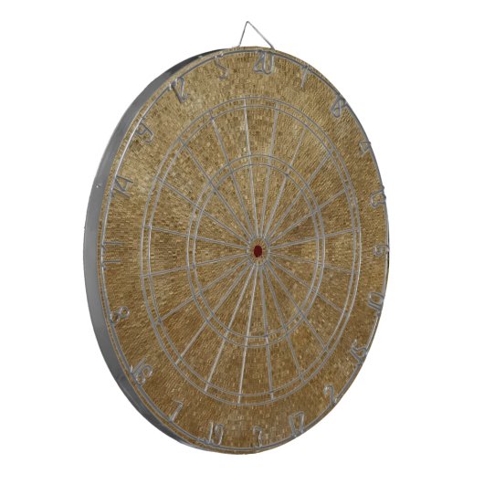 Dazzling Ripples of Gold Pattern Dart Boards Dartscheibe (Vorderseite Links)