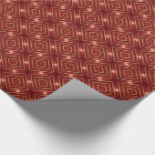 Dazzling Royal Red & Gold Geschenkpapier (Ecke)