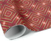 Dazzling Royal Red & Gold Geschenkpapier (Rolleneckpunkt)