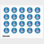 Dazzling Snowflakes auf Misty Blue - Stickers (Blatt)