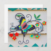 Dazzling Solar Butterfly Series Feiertagskarte (Vorne/Hinten)