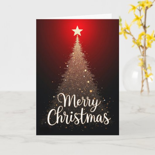 Dazzling Sparkle Tree Christmas card Karte (Gelbe Blume)