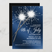 Dazzling Sparklers 4. Juli Party Einladungen (Vorne/Hinten)