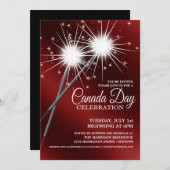 Dazzling Sparklers Canada Day Party Einladungen (Vorne/Hinten)