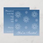 Dazzling Stars Holiday Einladung, blau Einladung (Vorne/Hinten)