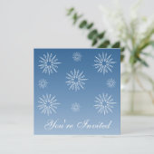 Dazzling Stars Holiday Einladung, blau Einladung (Stehend Vorderseite)