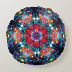 Dazzling Stellar Kaleid Rundkissen Rundes Kissen