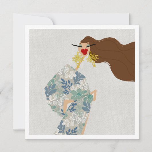 Dazzling Style Glam Fashion Art Card Einladung (Vorderseite)